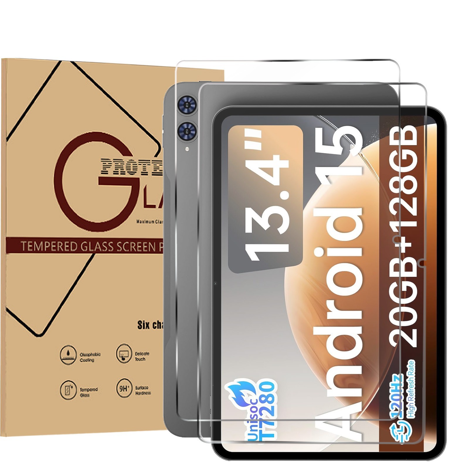 Teclast 13.4 inch Tempered Glass Screen Protector 2-Pack 9H HD Clear Film