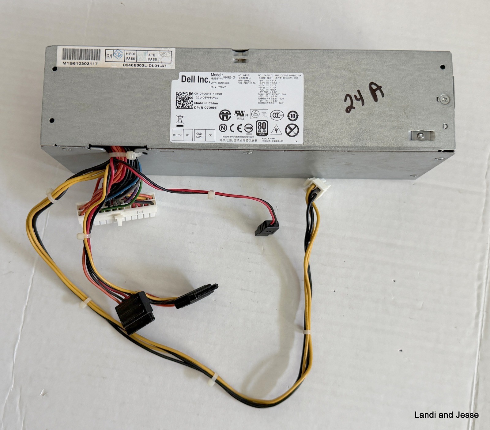 DELL H240ES-00 240W POWER SUPPLY 0709MT 709MT 592JG 2TXYM JNPVV T5VF6 0F79TD USA