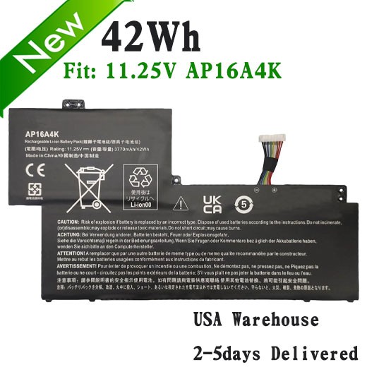 AP16A4K 42Wh Battery for Acer Swift1 SF113-31-P05F Aspire One Cloudbook AO1-132