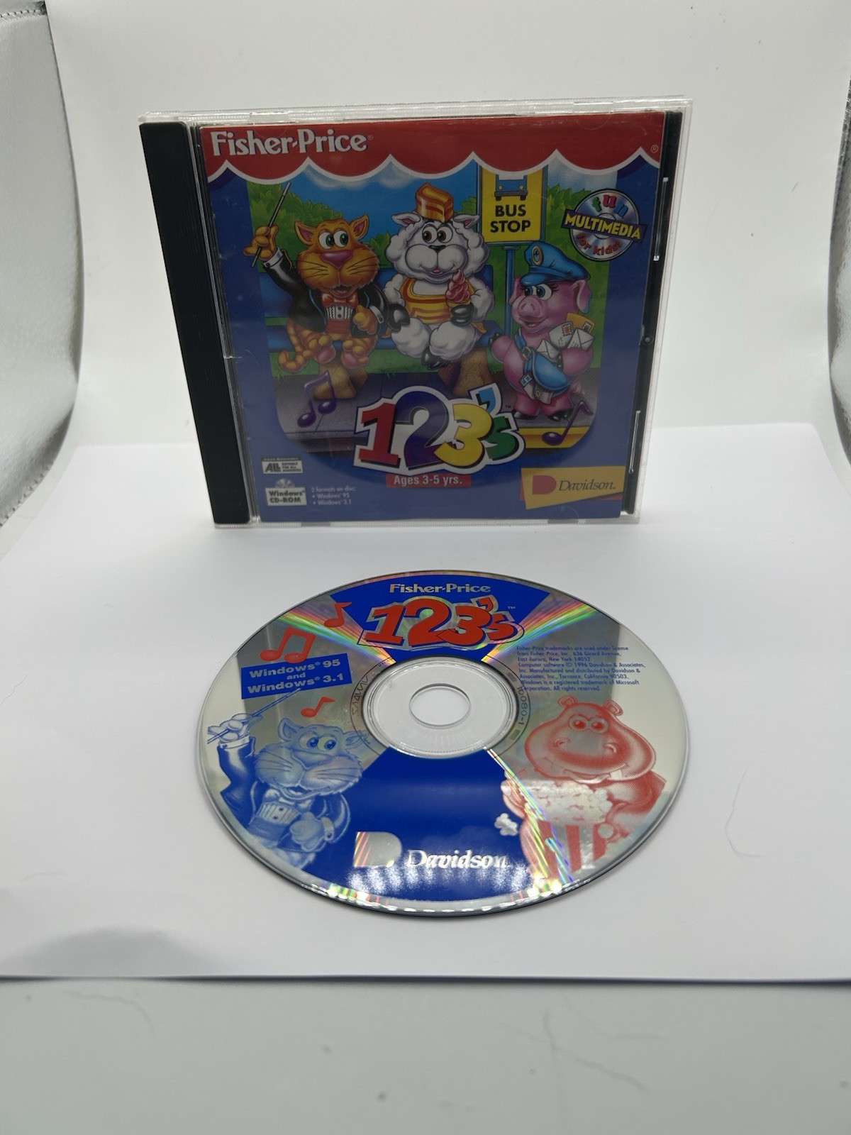 Fisher Price 1-2-3-'s (PC, Windows 95 & 3.1) Teaches Numbers, Counting & Math