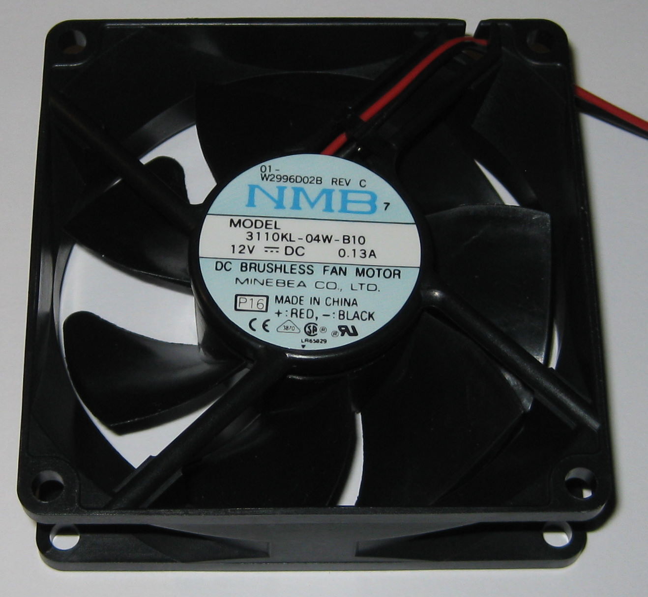 NMB 3110KL-04W-B10 80 mm 12 V - 3110KL - 2150 RPM - 22 dB - Quiet DC Fan 2 pin