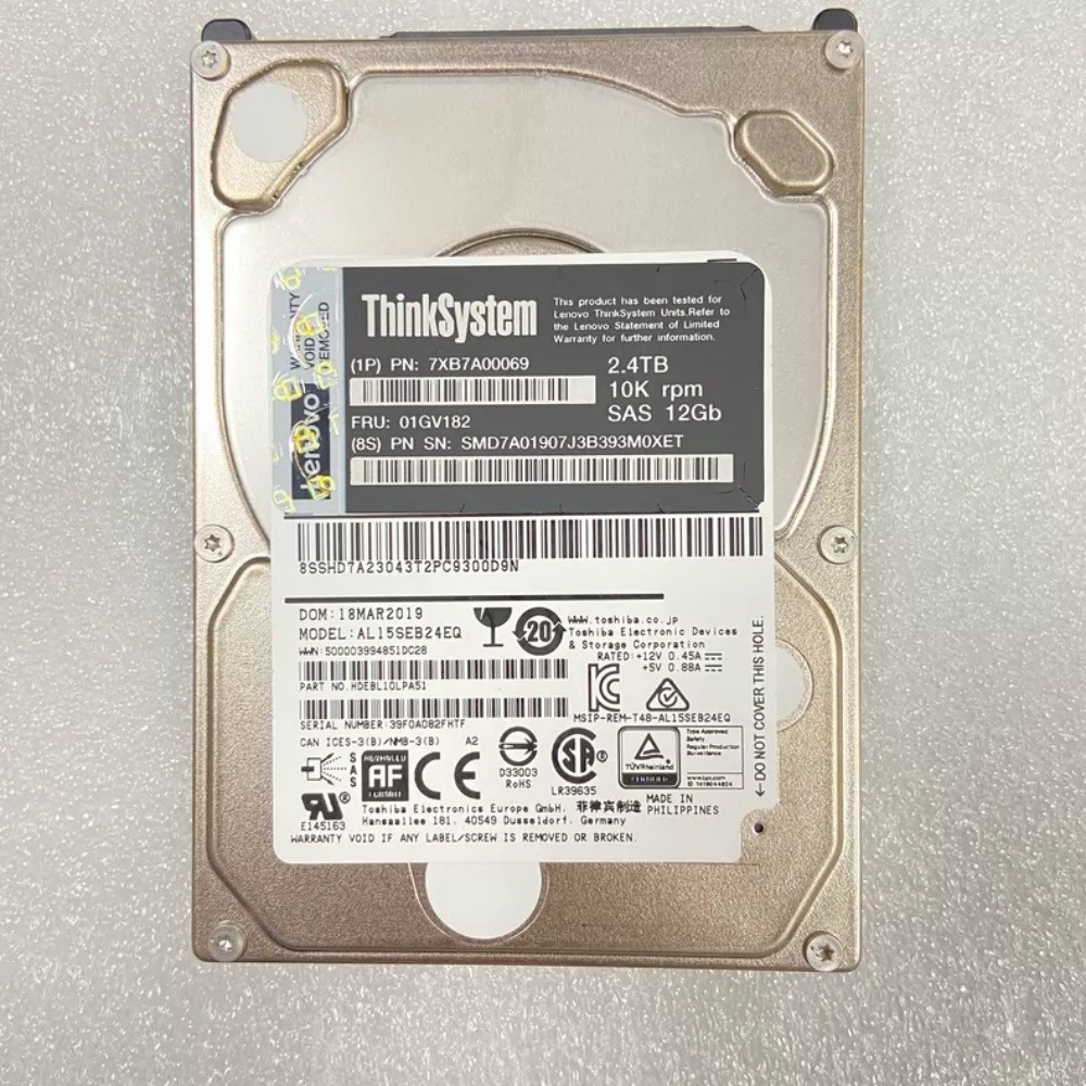 Original For Lenovo ThinkSystem Toshiba AL15SEB24EQ 2.4TB 10K SAS 2.5" HDD