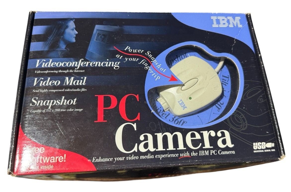 Vintage IBM PC Camera 33L4889 USB Webcam New Sealed NOS Windows 98 2000