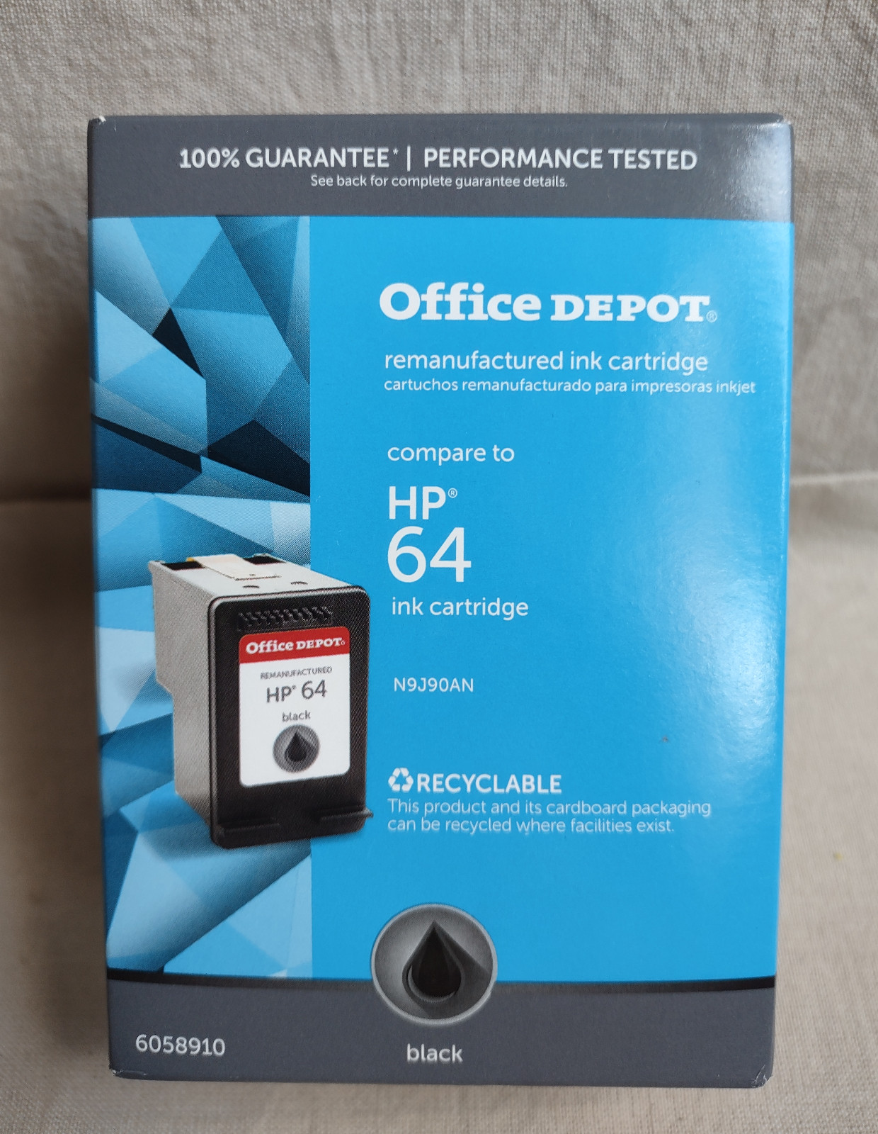 Office Depot Compares To HP 94 Black Ink Cartridge Reman., NEW Sealed