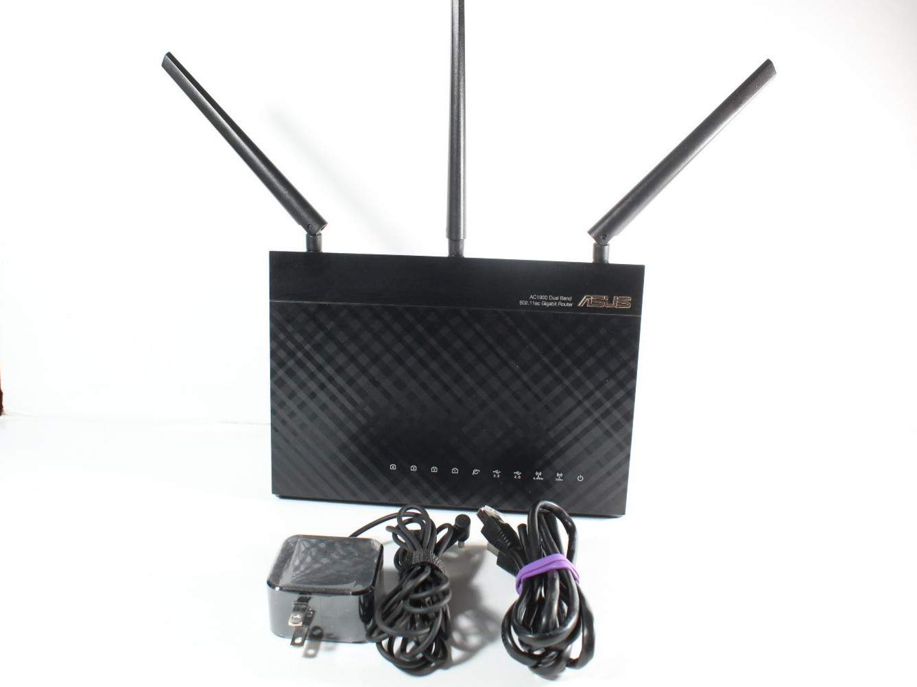 Asus AC1900 Dual Band 802.11 ac Gigabit Router 4 Port - RT-AC68U Tested Working