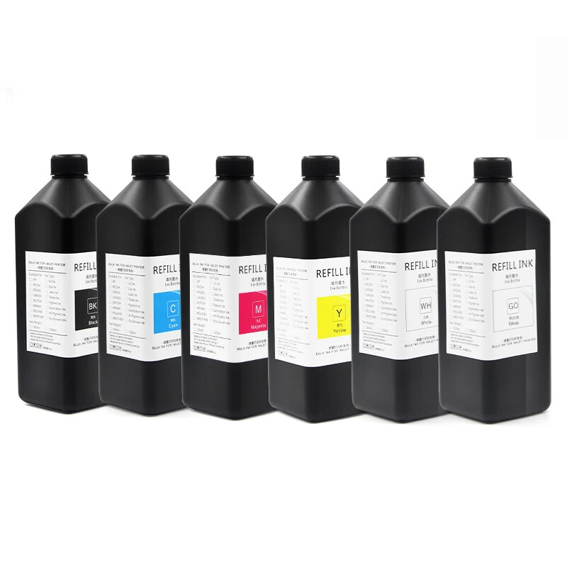 5x1000ml UV  Ink For Epson 1390 TX800 L800 Printing on PVC and Glass Sheet