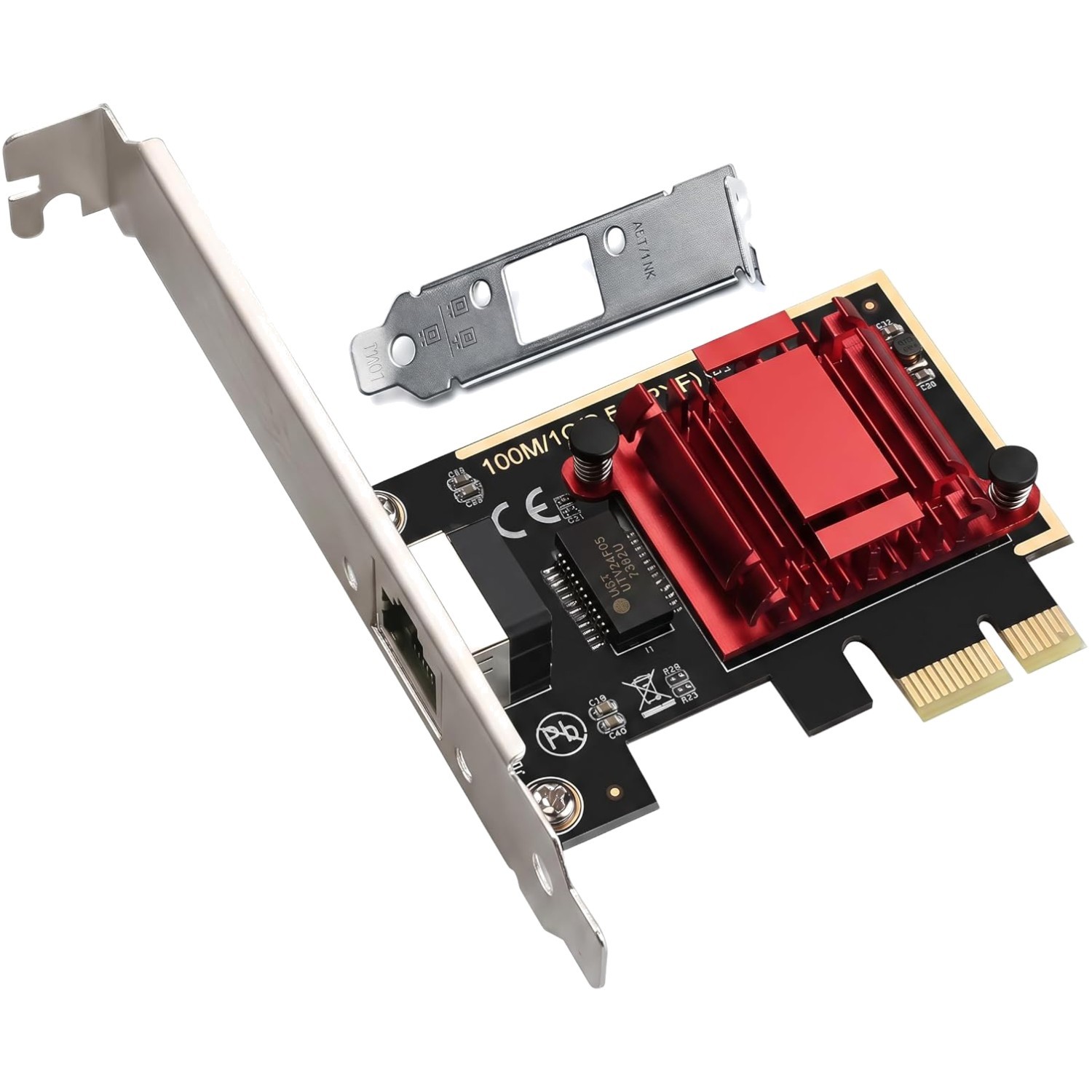 2.5G PCIe Network Adapter for High-Speed Gaming & Streaming - Dual Brackets