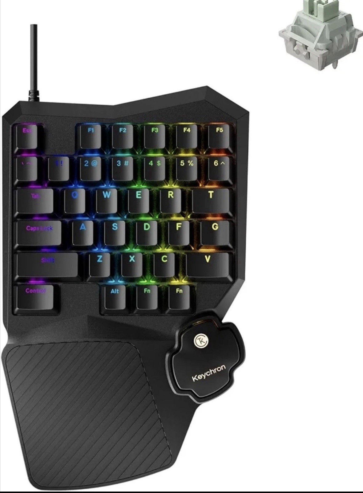 Keychron C0 HE 8K One-Handed Gaming Keypad Hall Effect RGB 35-Key Wired