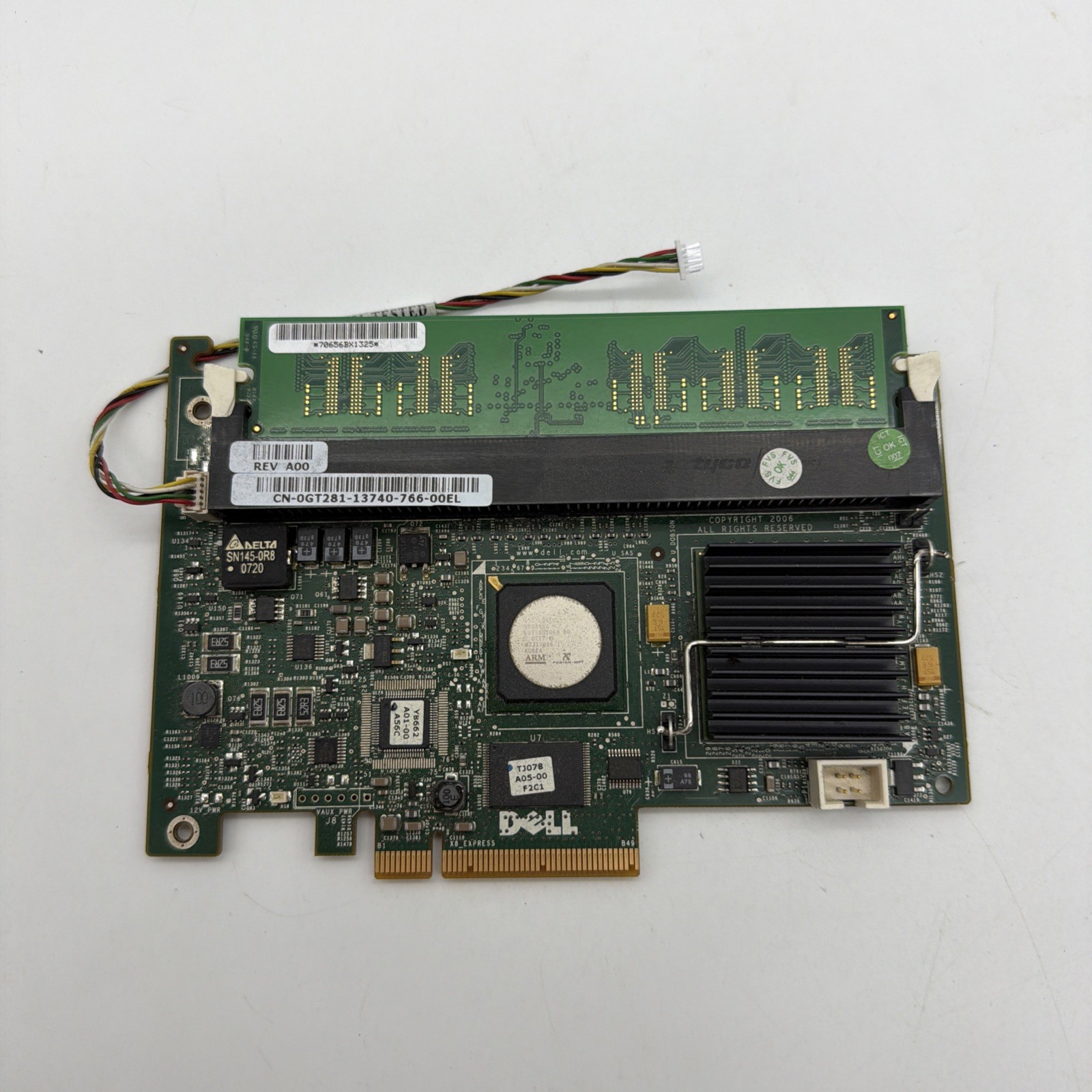 Dell-Perc 5/i Pci-e SAS Raid Controller For Poweredge With 256mb Cache 0TU005