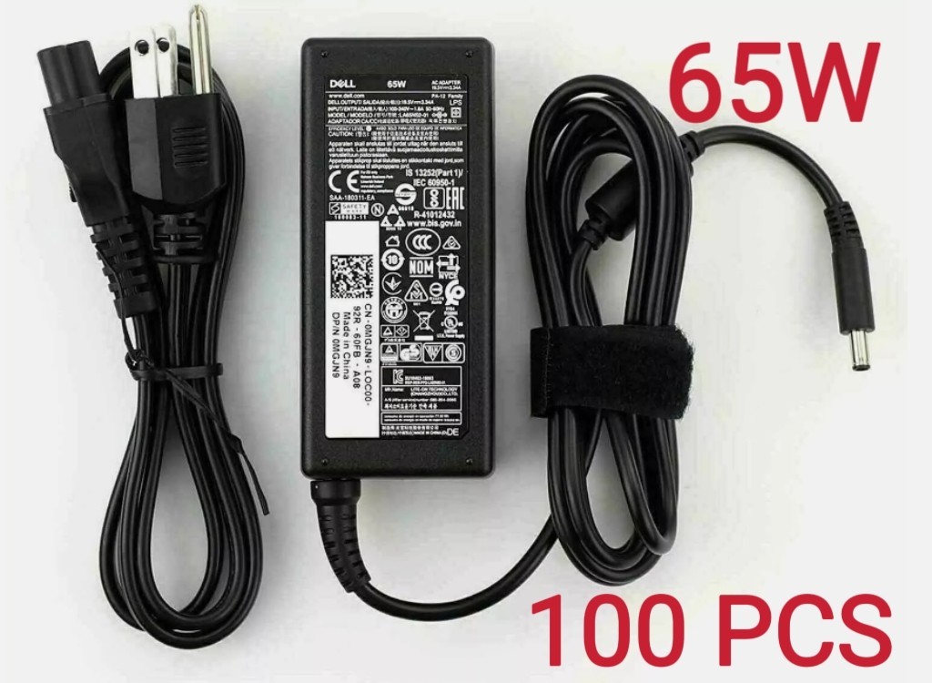 100PCS Genuine 65W 19.5V  For Dell  Adapter Inspiron 13 14 5000 7000 5558 0G6J41