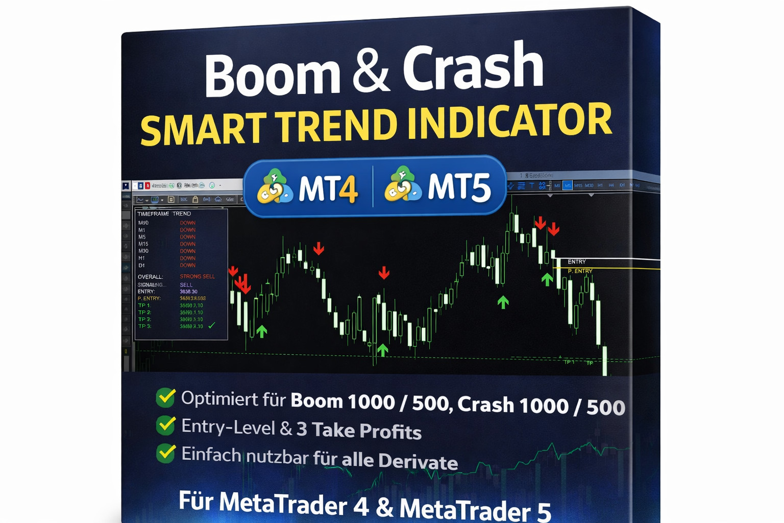 Boom & Crash Smart Trend Indicator | MT4 & MT5 | Accurate Buy & Sell Signals