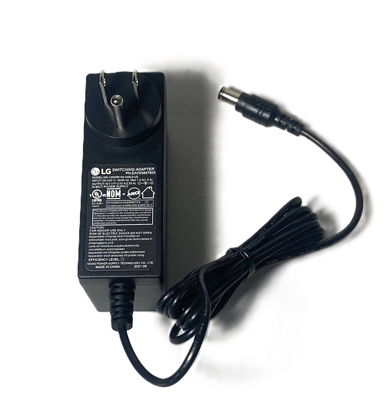 Original LG Monitors Adapter EAY6589780 Model MS-V2530R190-048L0- US