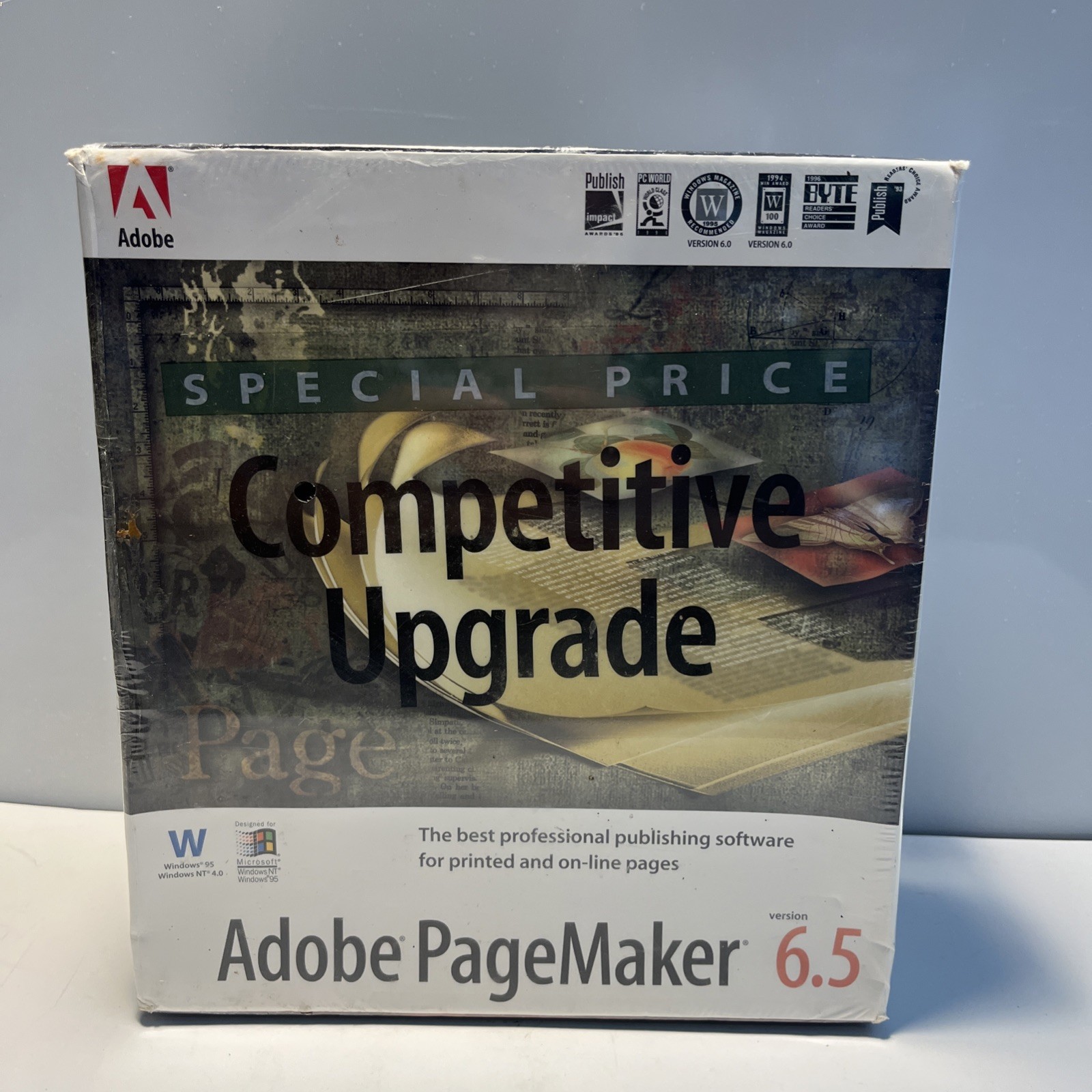 New Sealed Box Adobe Page Maker 6.5 Competitive Upgrade Version for Windows