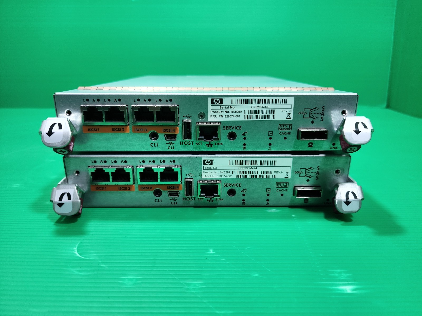 HP BK829A MSA P2000 G3 ISCSI Controller Module 629074-001 Lot of 2