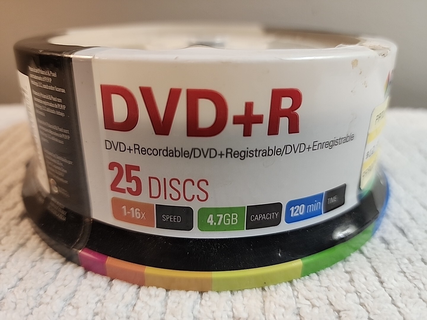 Polaroid DVD+R 25 Discs 1-16x 4.7 GB 120min Unopened Packaging New Blanks Record