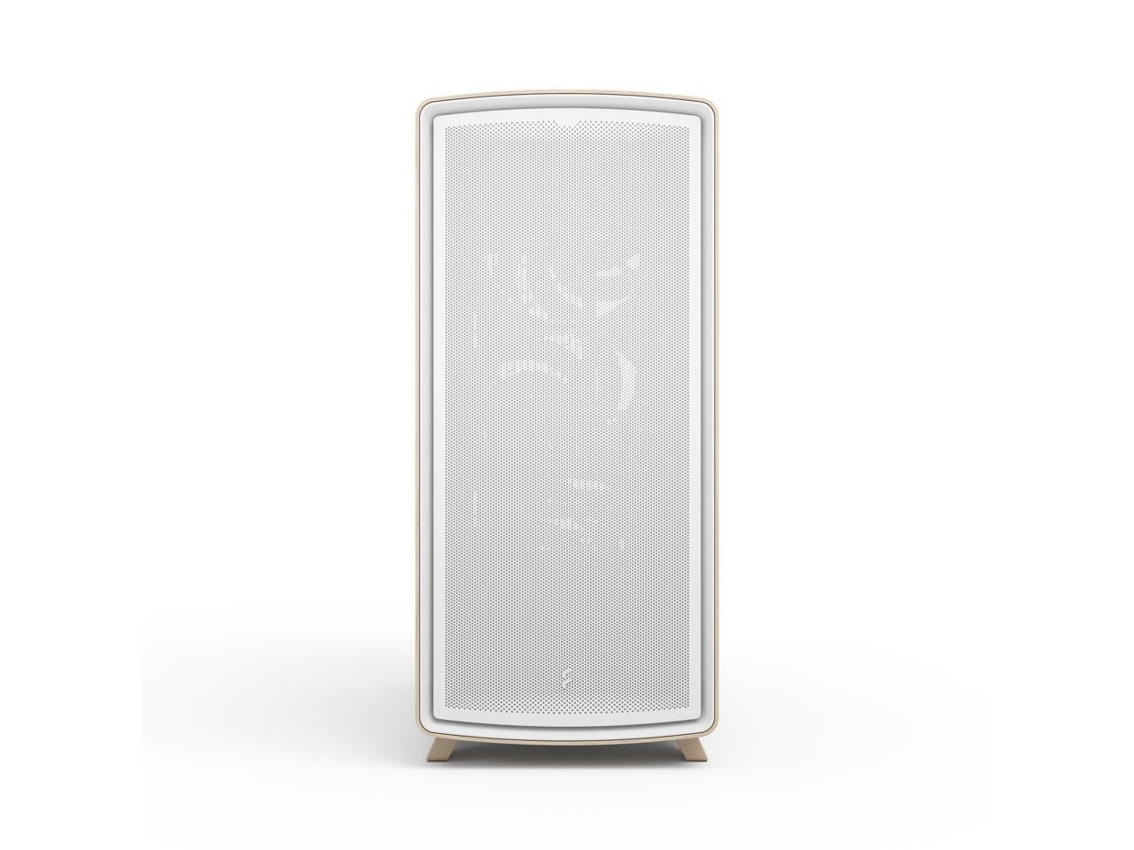 Fractal Design Summit Chalk White Solid Light Oak PC Gaming Case - Three