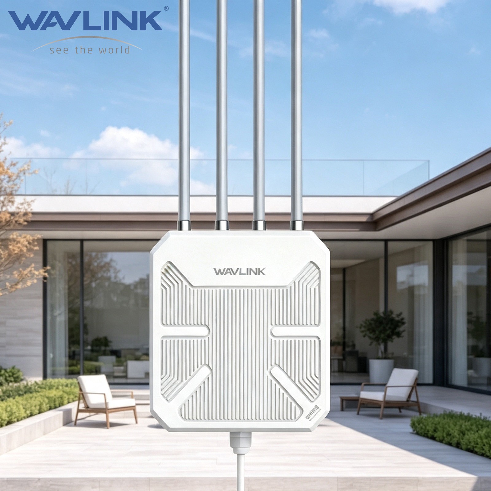 WAVLINK AX1800 WiFi6 Outdoor IP67 Extender Router Weatherproof for Pool Outside