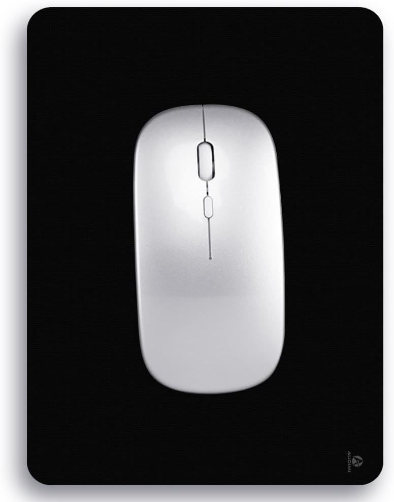 Audimi Small Mouse Pad 6 x 8 Inch, Mini Thick for Laptop Black