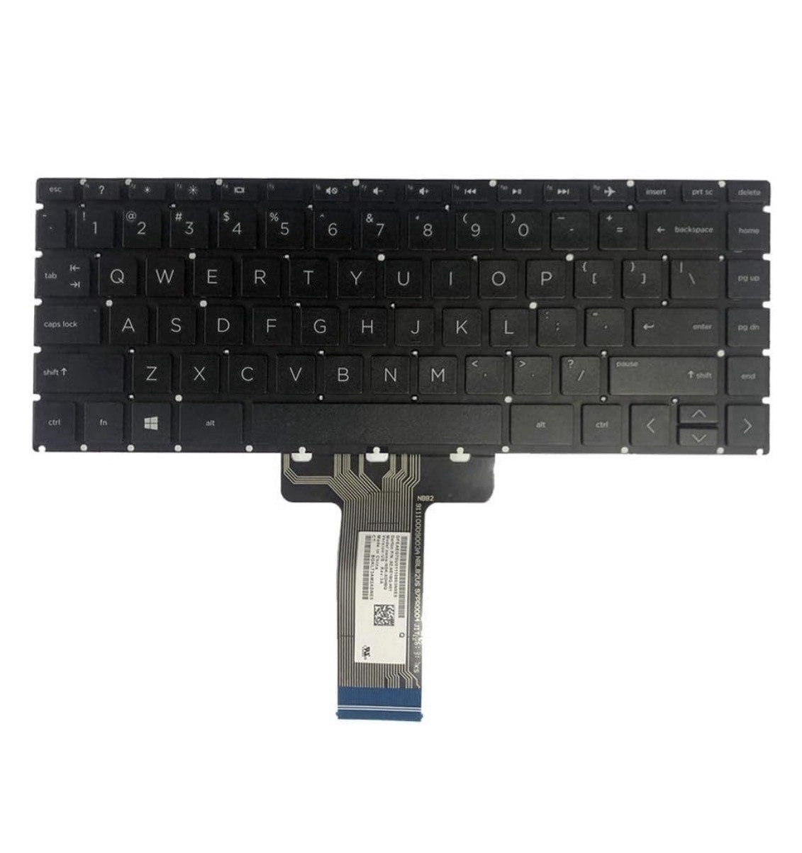 NEW US Replacement Keyboard for HP 14-CF 14S-CF 14-DK 14-DF 14S-DF - Black