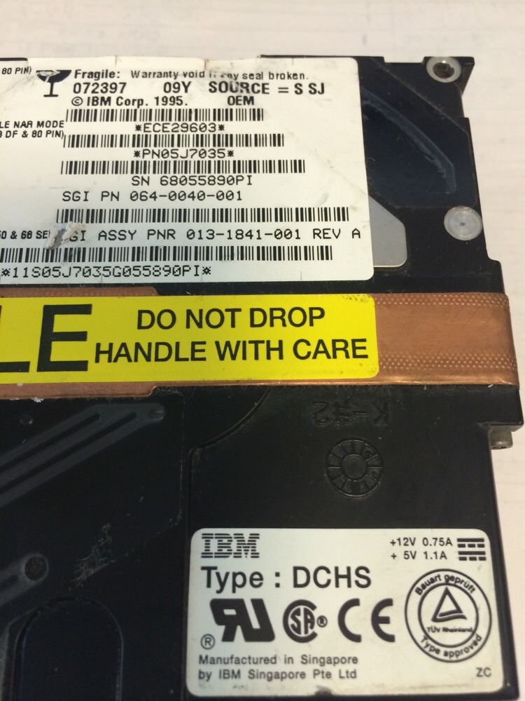 IBM DCHS-09Y 9GB 80 Pin SCSI HDD