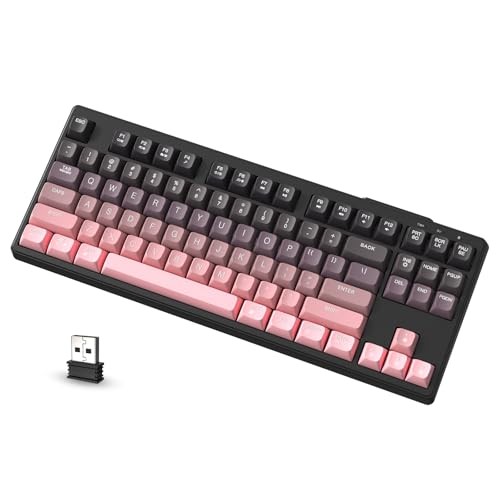 ZiYouLang M87 Gaming Keyboard Wireless Bluetooth/2.4GHz 80% Reversible 87 Keys