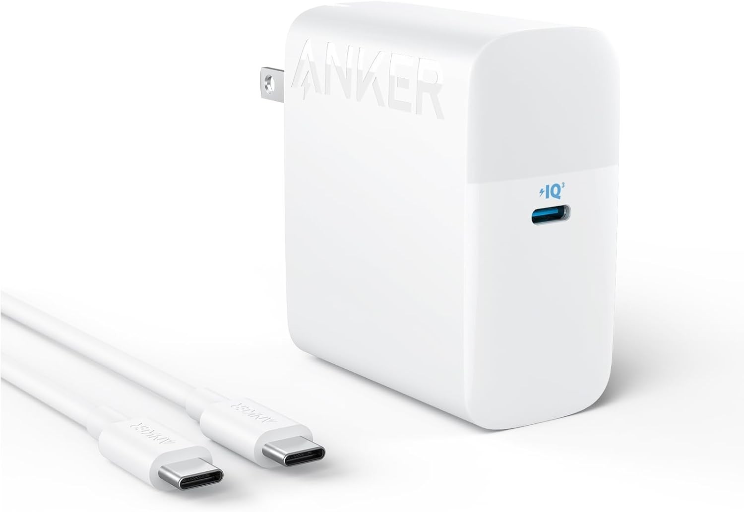Anker 100W USB-C Charger Foldable Fast Charger + 5FT Cable for MacBook Pro/Air