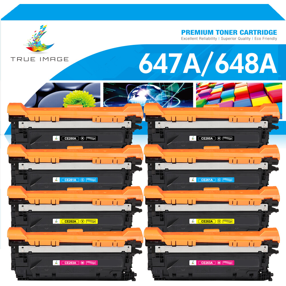 8PK Toner Compatible With HP CE260A 647A LaserJet CP4025 CP4025dn CP4525 CP4525n