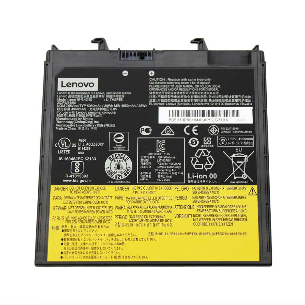 Genuine Battery L17L2PB5 L17M2PB5 For Lenovo V330-14IKB V330-14ARR V130-14IKB NW