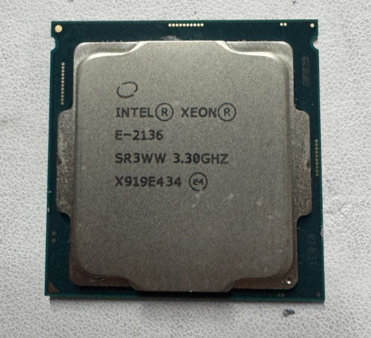 Intel Xeon E-2136 SR3WW 3.30GHz 6-Core LGA1151 12MB CPU Processor