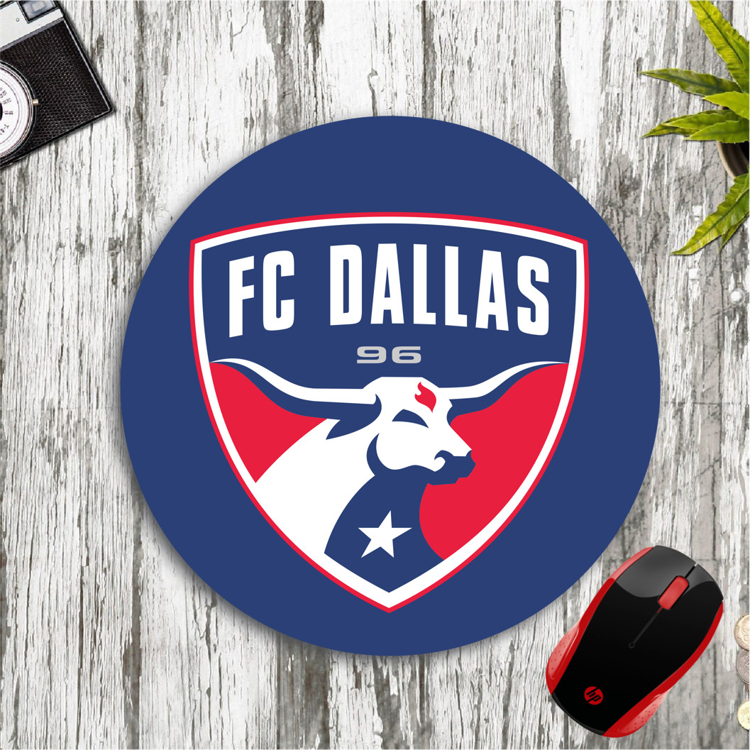 FC DALLAS CUSTOM ROUND PC DESK MAT MOUSE PAD HOME SCHOOL GIFT SOCCER