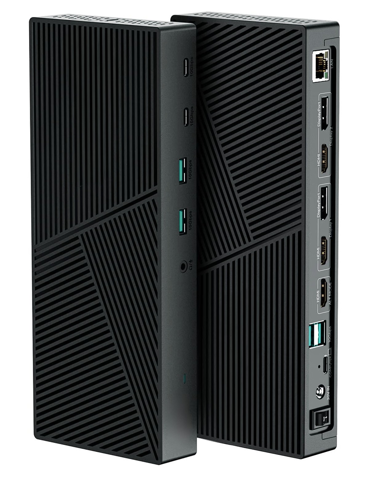 DisplayLink Docking - 3 Monitors - 100W PD - 6x10 Gbps Ports - 1 gig RJ45 