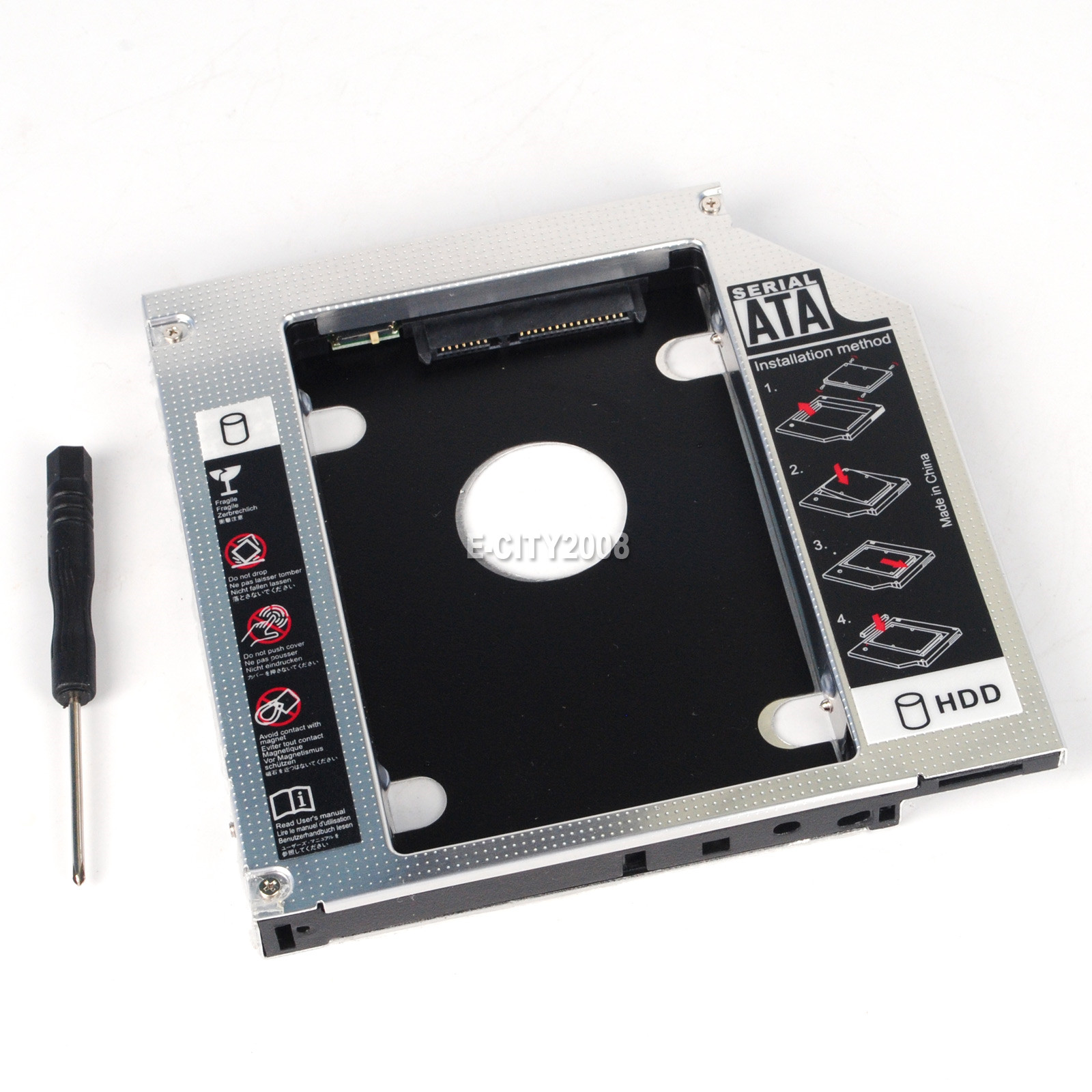 SATA 2nd Hard Drive HDD SSD Caddy For Fujitsu lifebook T900 T901 Swap SN-208AB