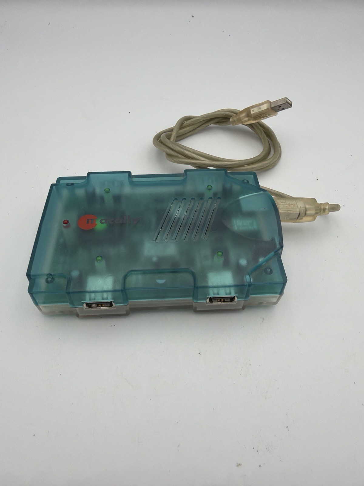 Macally iHub USB Hub MHUB-01 Translucent Teal Vintage Apple Macintosh