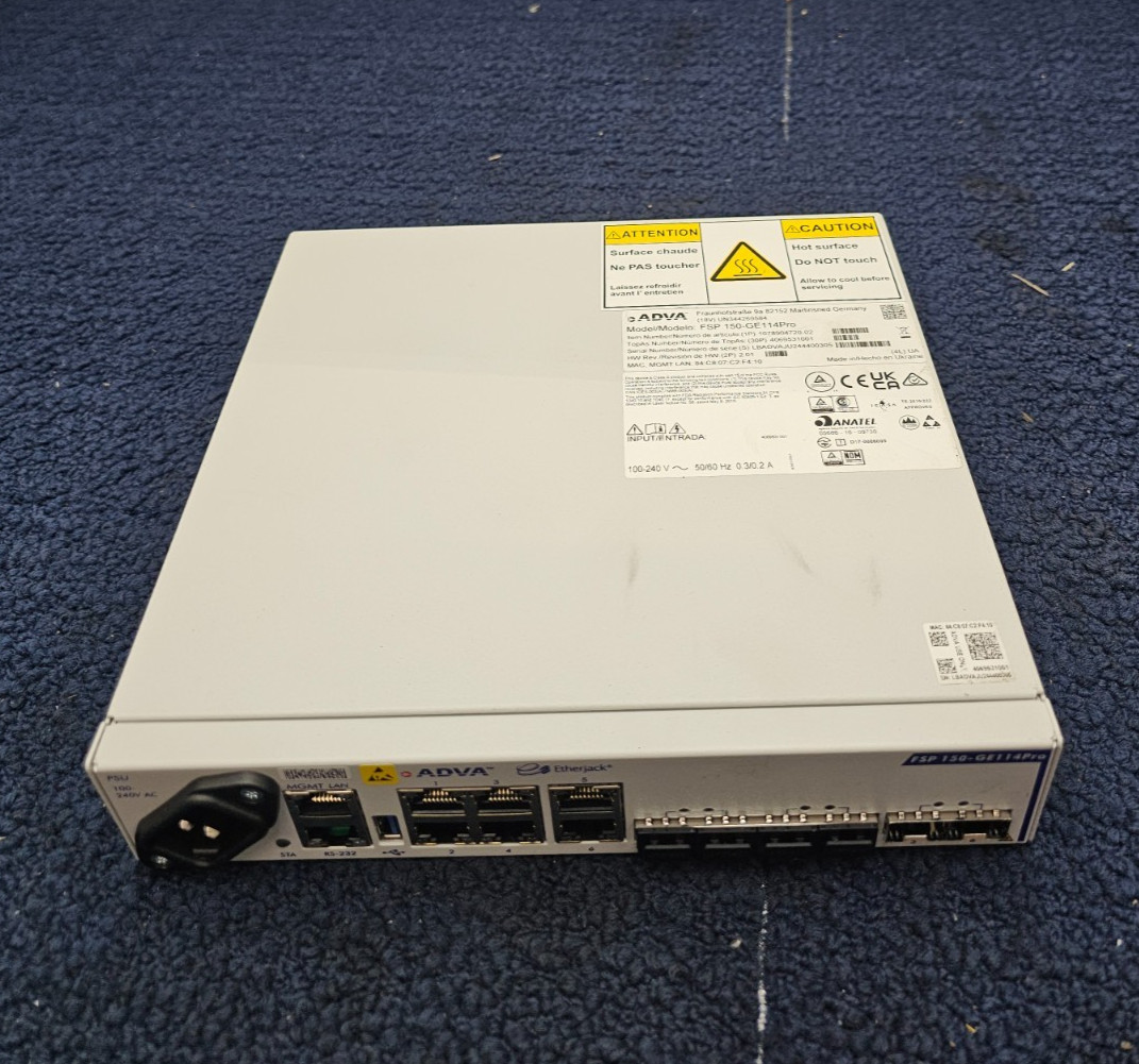 ADVA FSP 150-GE114Pro Etherjack Network Demarcation Device 1078904720-02