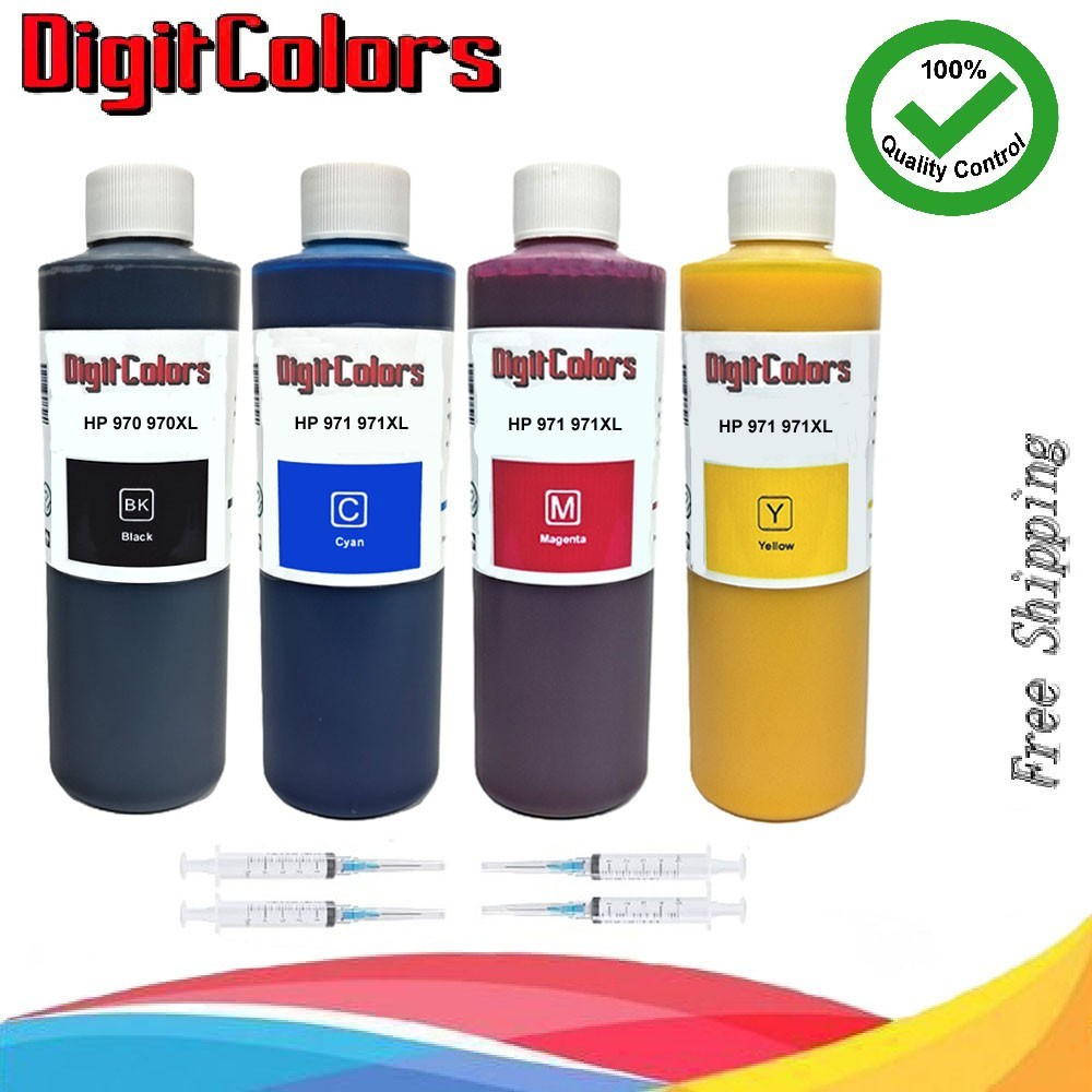 Ink Refill Kit Pigment Ink for HP 970- 970XL 971- 971XL Premium Ink 4x250ml