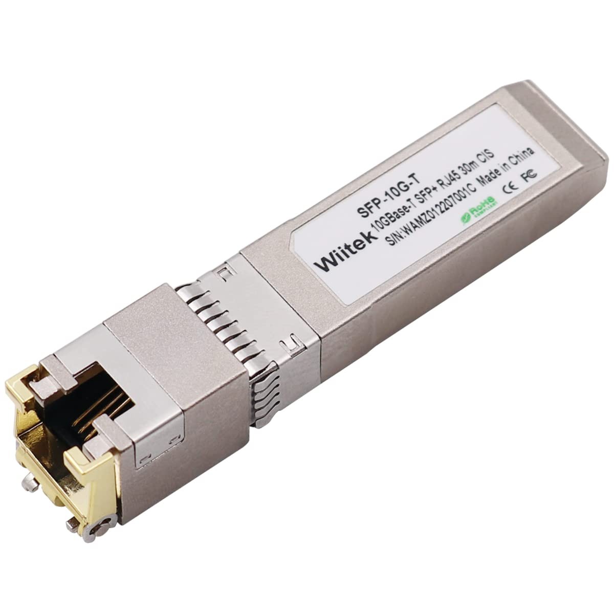10Gb SFP+ to RJ45 Modules, 1.25G/2.5G/5G/10GBase-T Ethernet to SFP+ Transceiv...