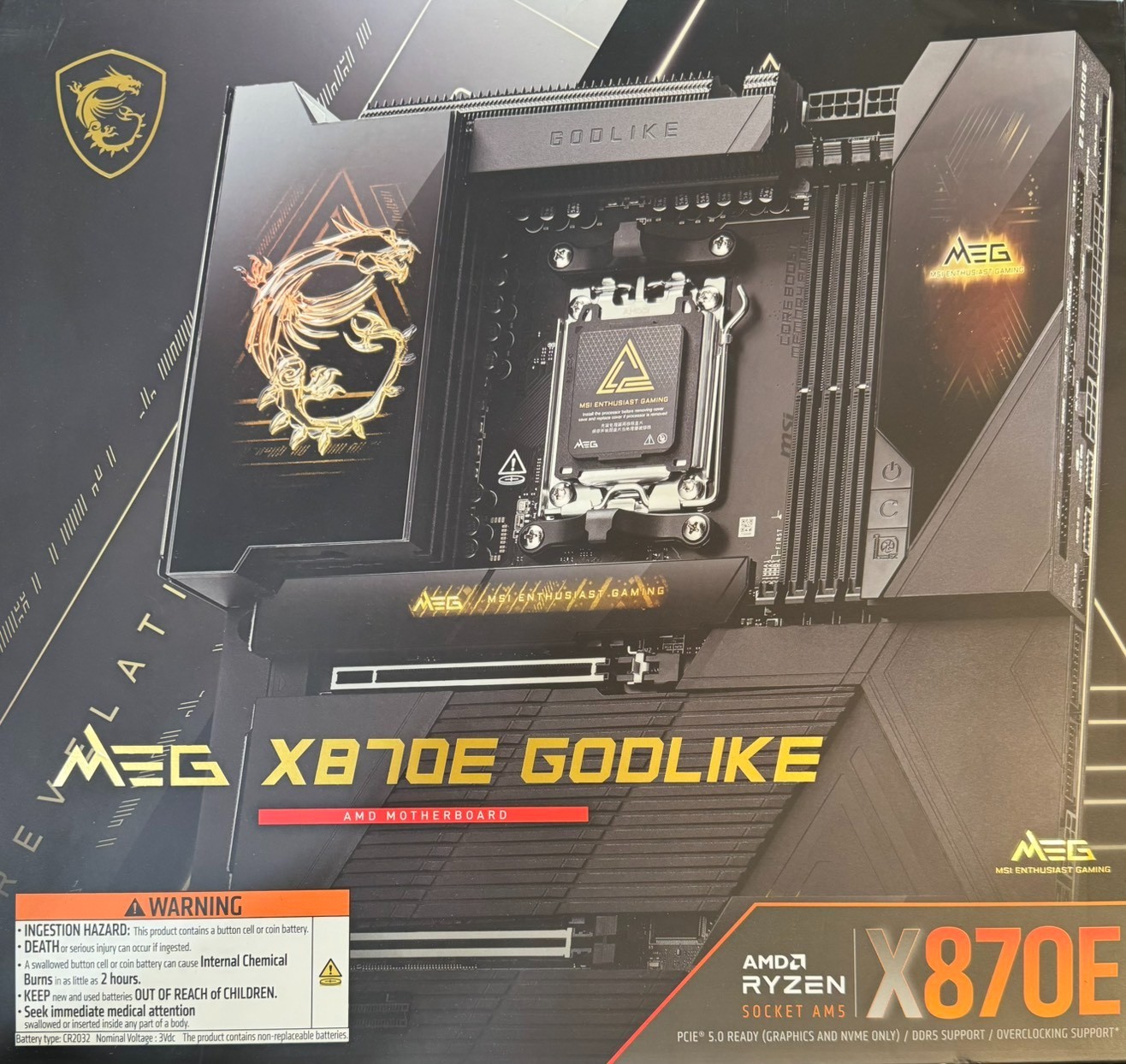 MSI MEG X870E GODLIKE E-ATX AM5 DDR5 Motherboard Ryzen 9000/8000/7000