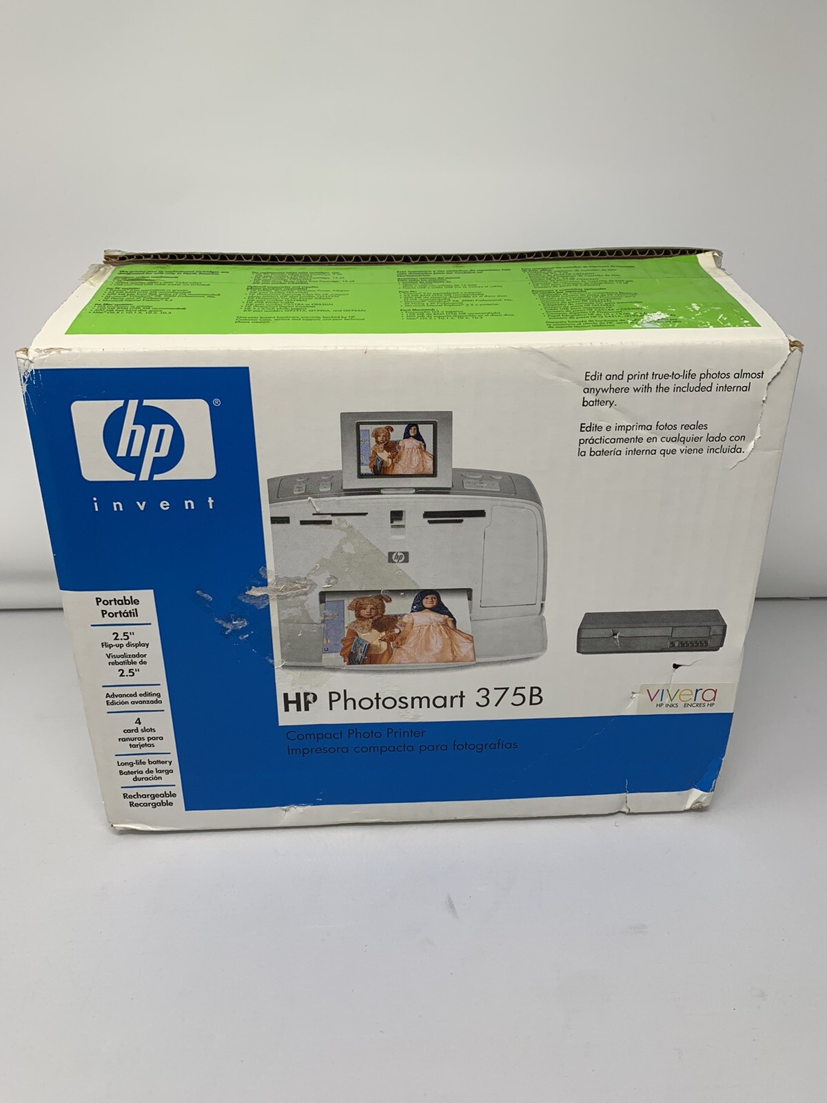 Hp Photosmart 375b Compact Photo Printer And Hp Internal Battery