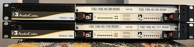 AudioCodes Mediant 2000 - 16 Span T1 Dual Power Supplies- SIP  Media Gateway