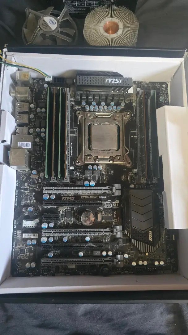 Desktop PC motherboard computer parts cpu chip and more *see description*