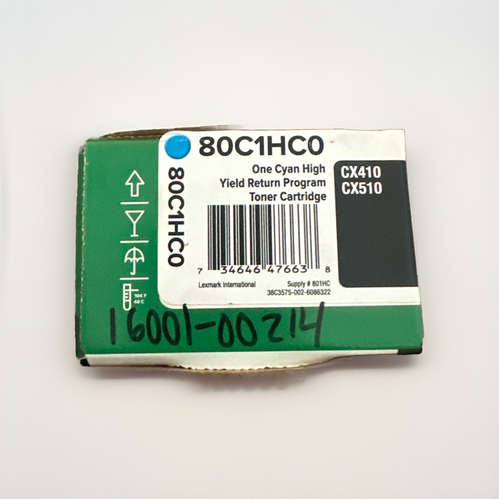 Lexmark 80C1HC0 High Yield Return Program Toner Cartridge Cyan *READ DESCRIP*