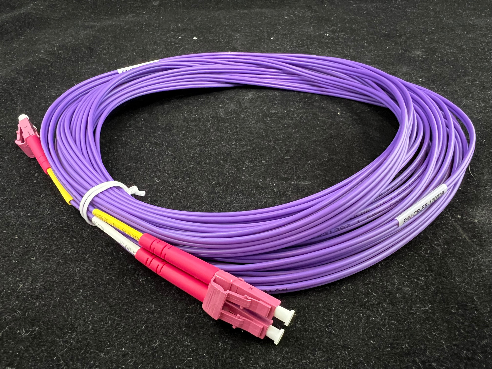 OM4 LC to LC Fiber Optic Patch Cable Multimode Duplex Purple 50/125 Various Size