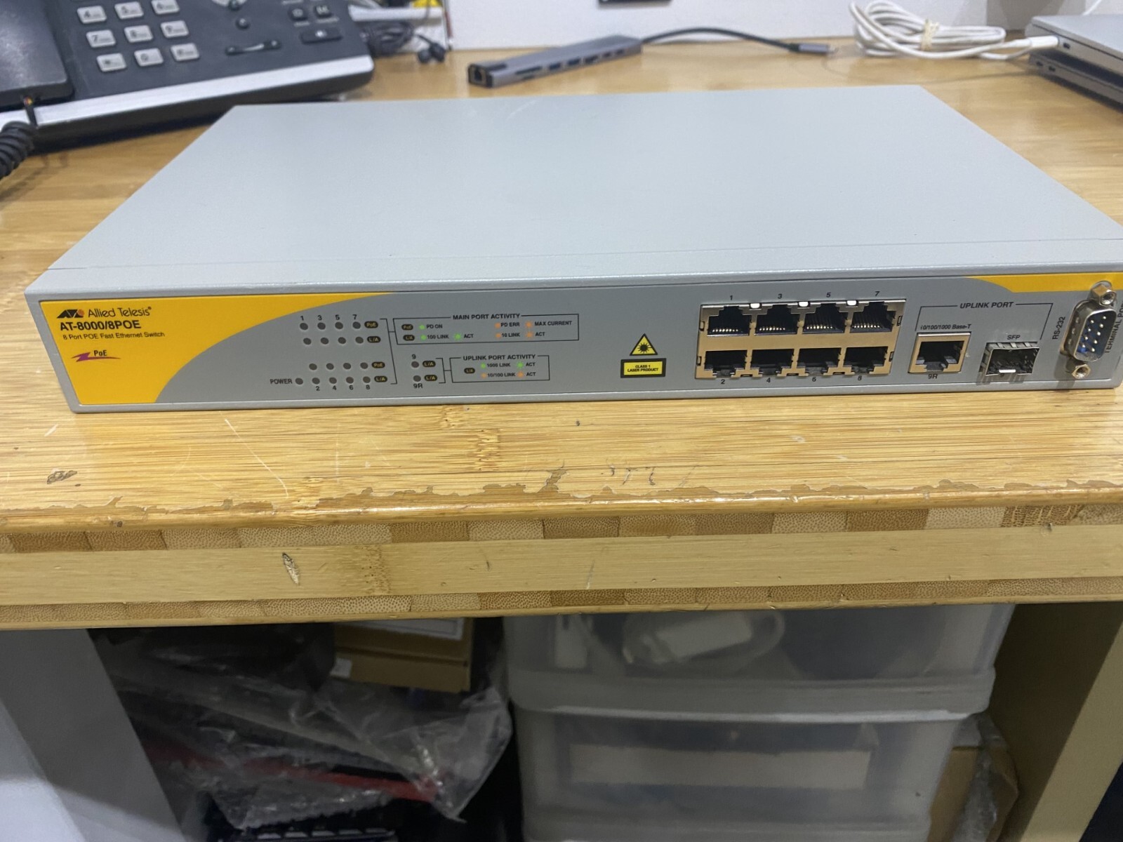 Allied Telesyn AT8000/8POE 8 Port POE Fast Ethernet Switch
