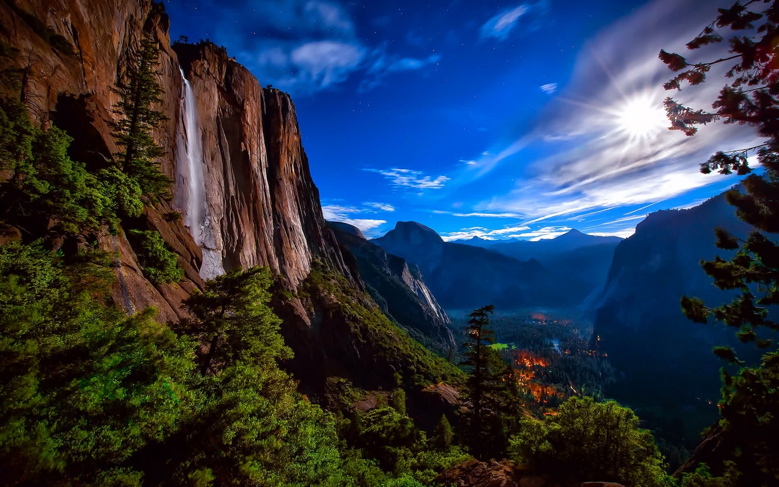 Landscape nature waterfall rocks mountains Custom Gaming Mat Desk