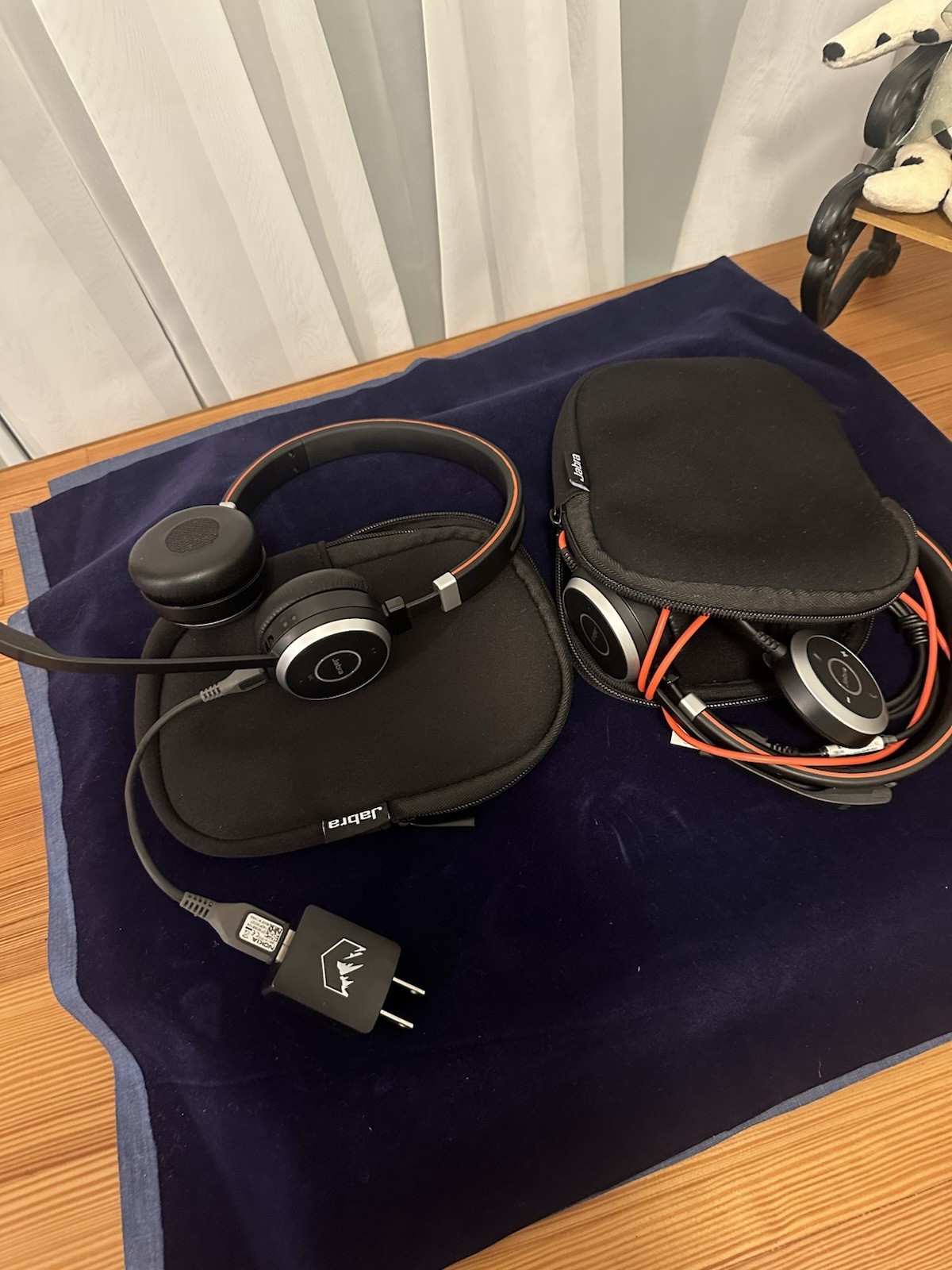 Jabra Evolve 65 Wireless Bluetooth/USB Headset Boom Mic Noise Cancel Case