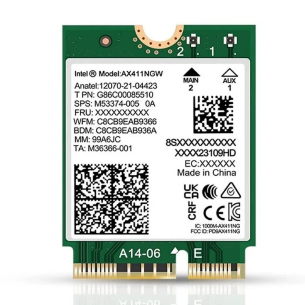 Intel AX411NGW vPro WiFi6e Wireless Card NGFF M.2 CNVio2 BT5.3 Bluetooth 2.4G...