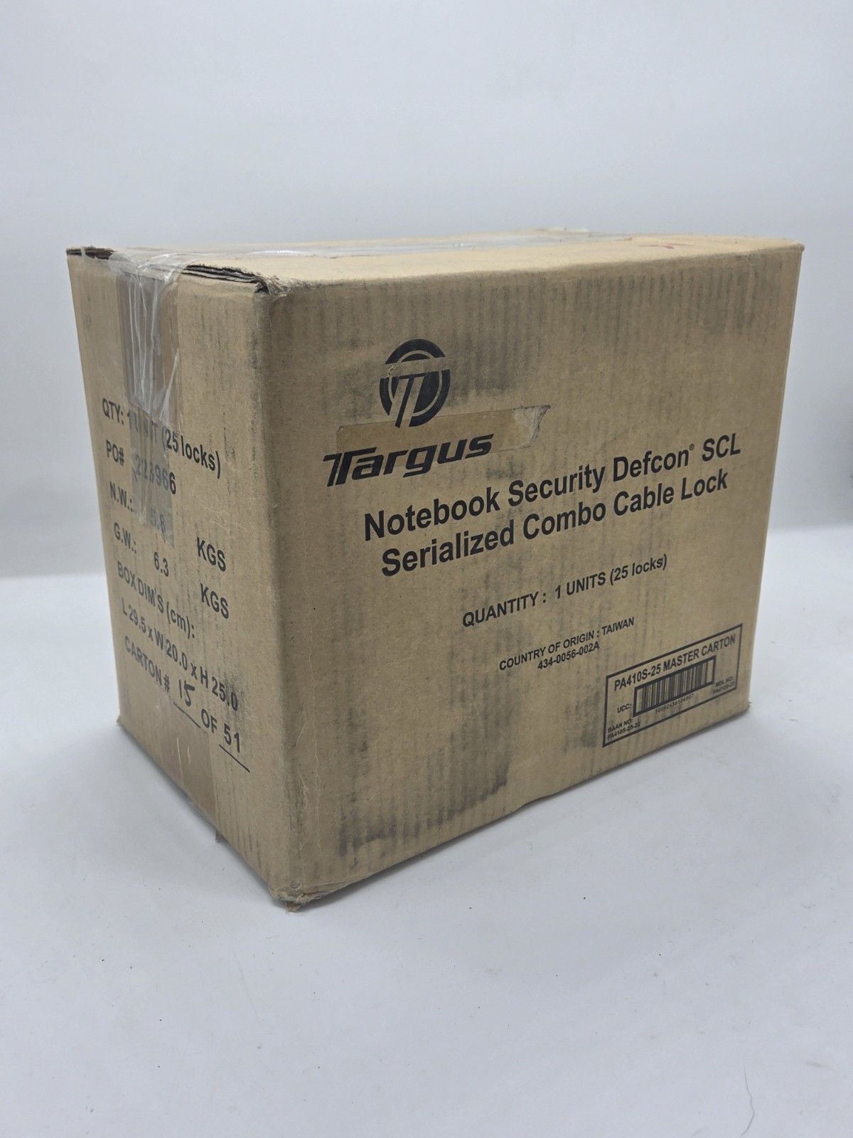 Targus PA410S-1 DEFCON SCL (Serialized Cable Lock) Lot of 25  new in box