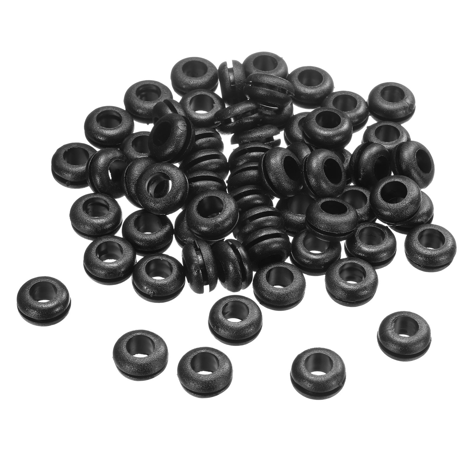 60Pcs 8x12mm Rubber Grommets Firewall Grommet Automotive for Wiring Black