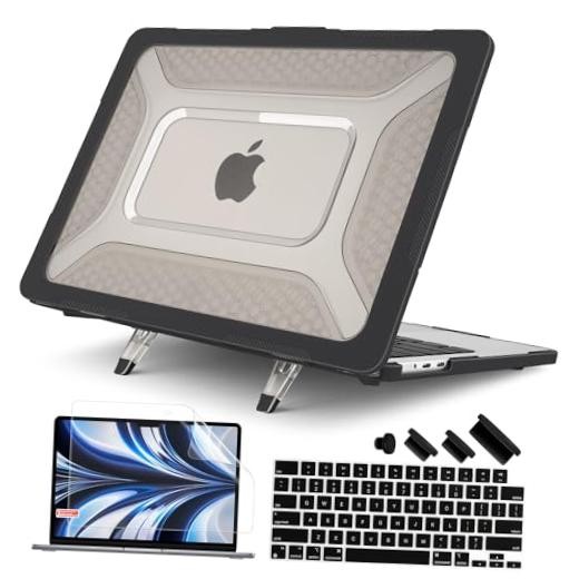 HexArmor Case for MacBook Air 15 Inch 2023-2026, Black X-Black