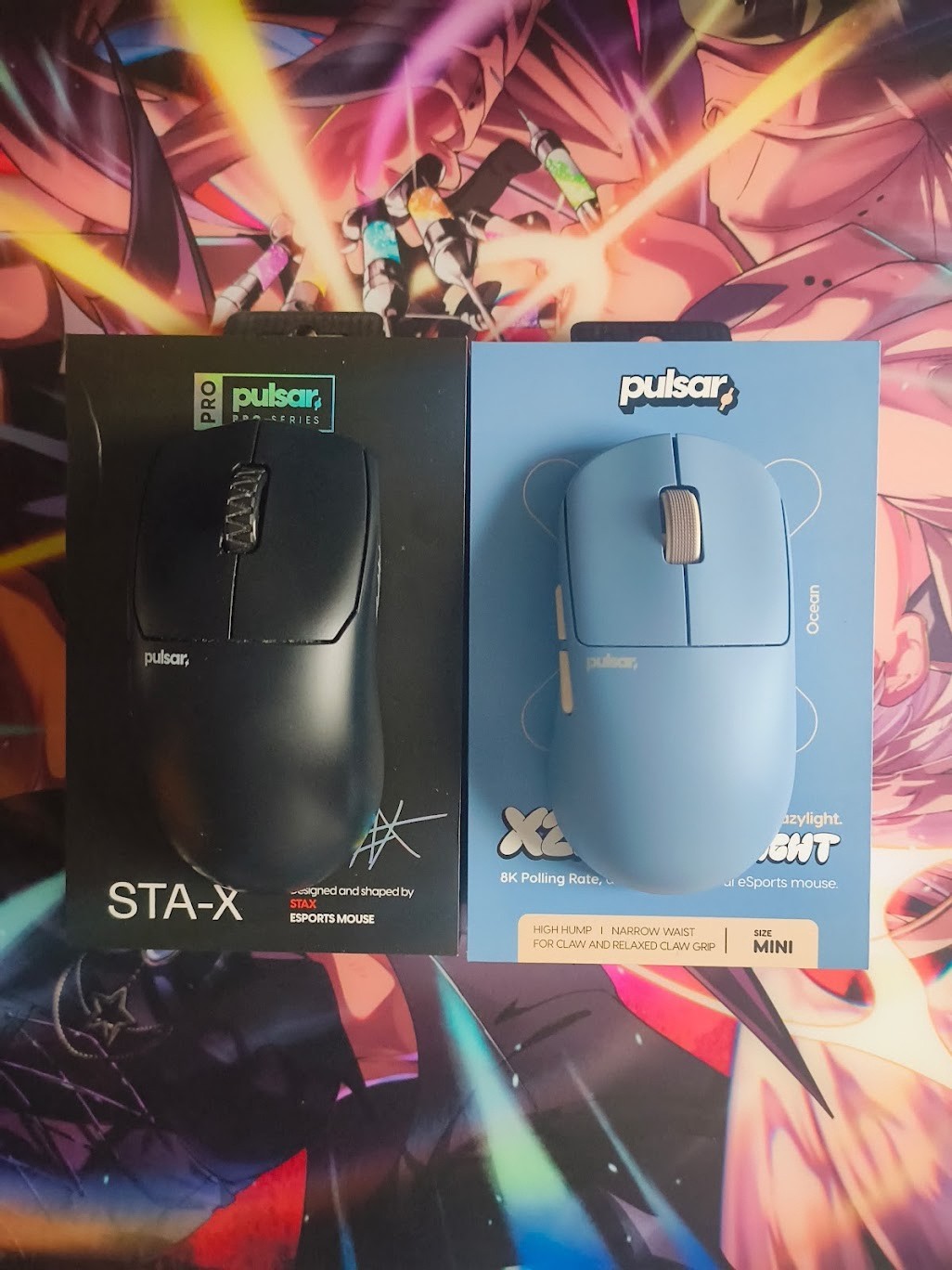Pulsar X2N Crazylight Mini + Pro Series 8K Polling Mice STA-X TWO FOR ONE BUNDLE